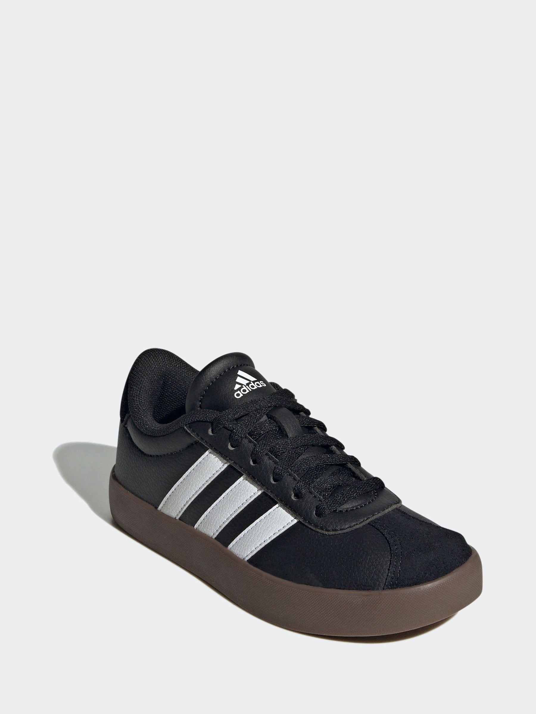 adidas Black/Tan VL Court 3.0 Trainers image 3