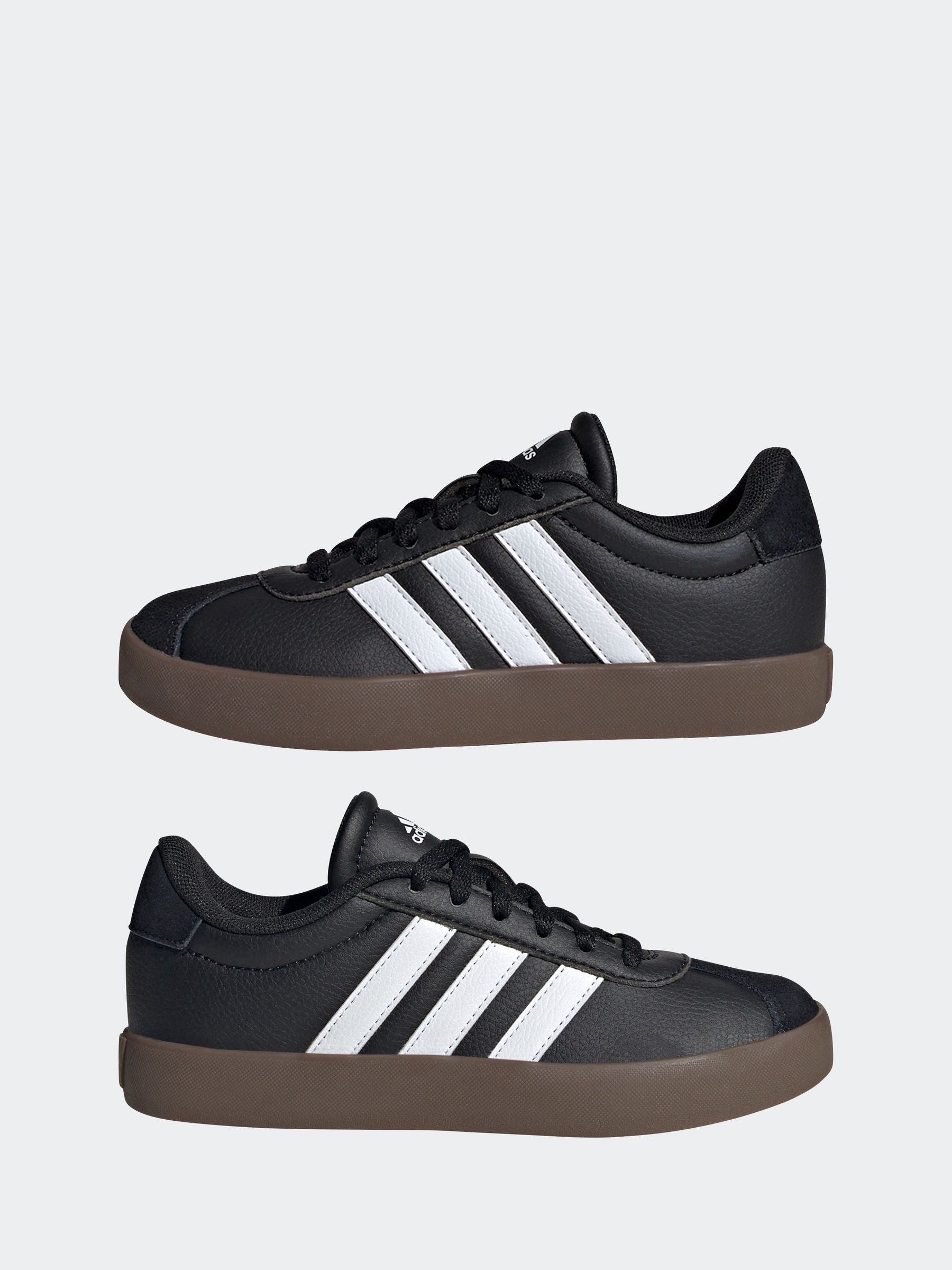 adidas Black/Tan VL Court 3.0 Trainers image 5
