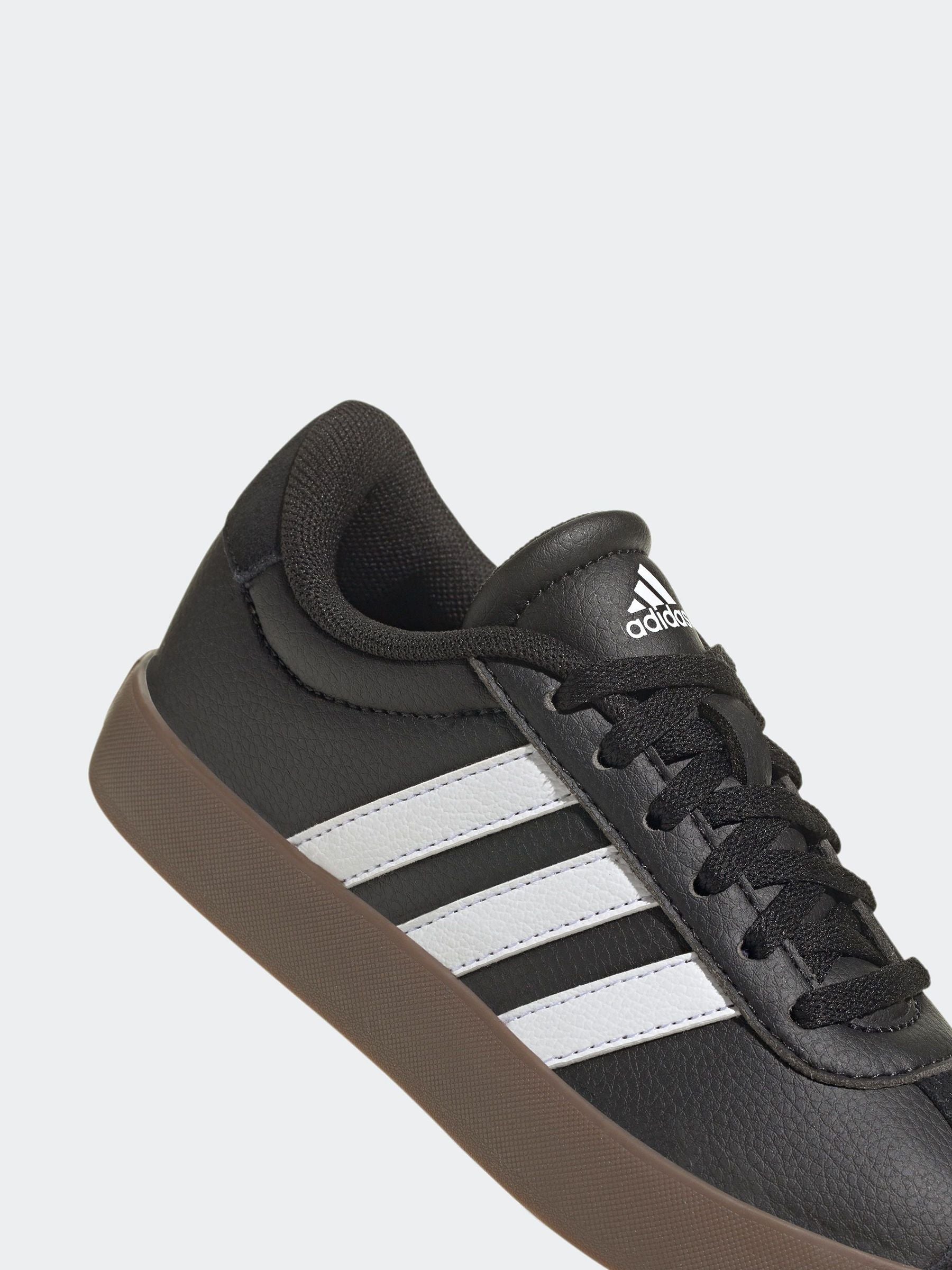 adidas Black/Tan VL Court 3.0 Trainers image 9