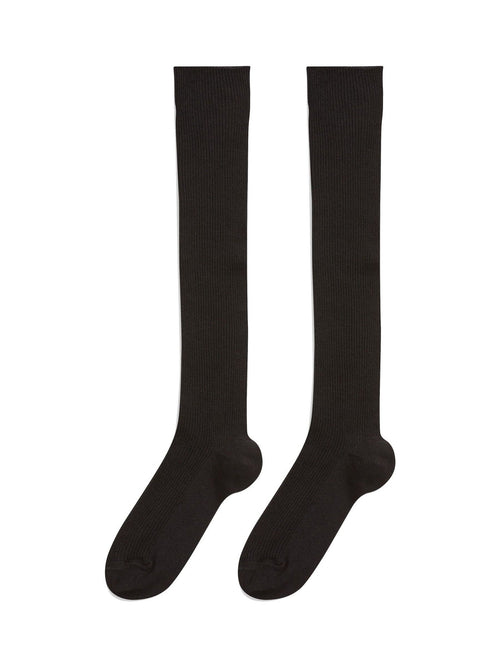 Black 2 Pack Cotton Rich Over Knee School Socks image 1