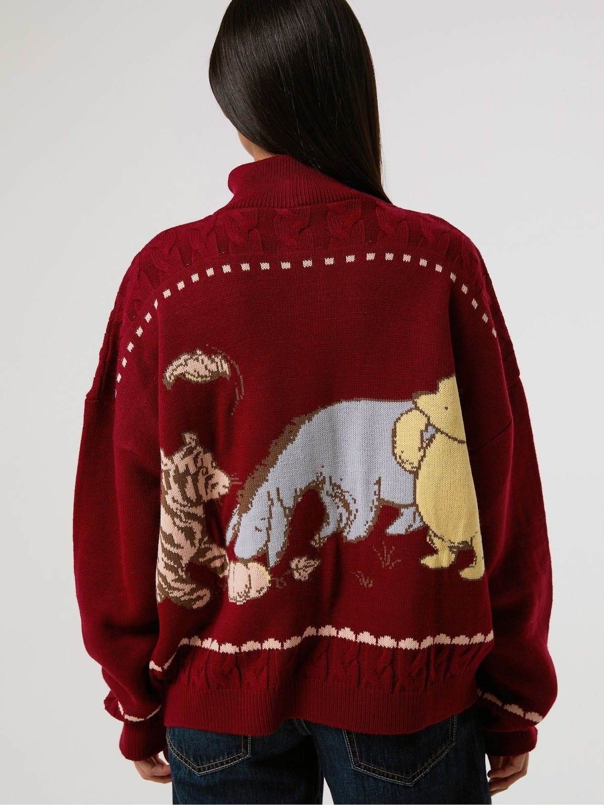 Skinnydip Red Disney Winnie The Pooh Zip Through Knitted Jumper - image 5