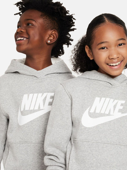 Dsiney Kidz - Nike Dark Grey Heather Club Fleece Logo Hoodie image 4