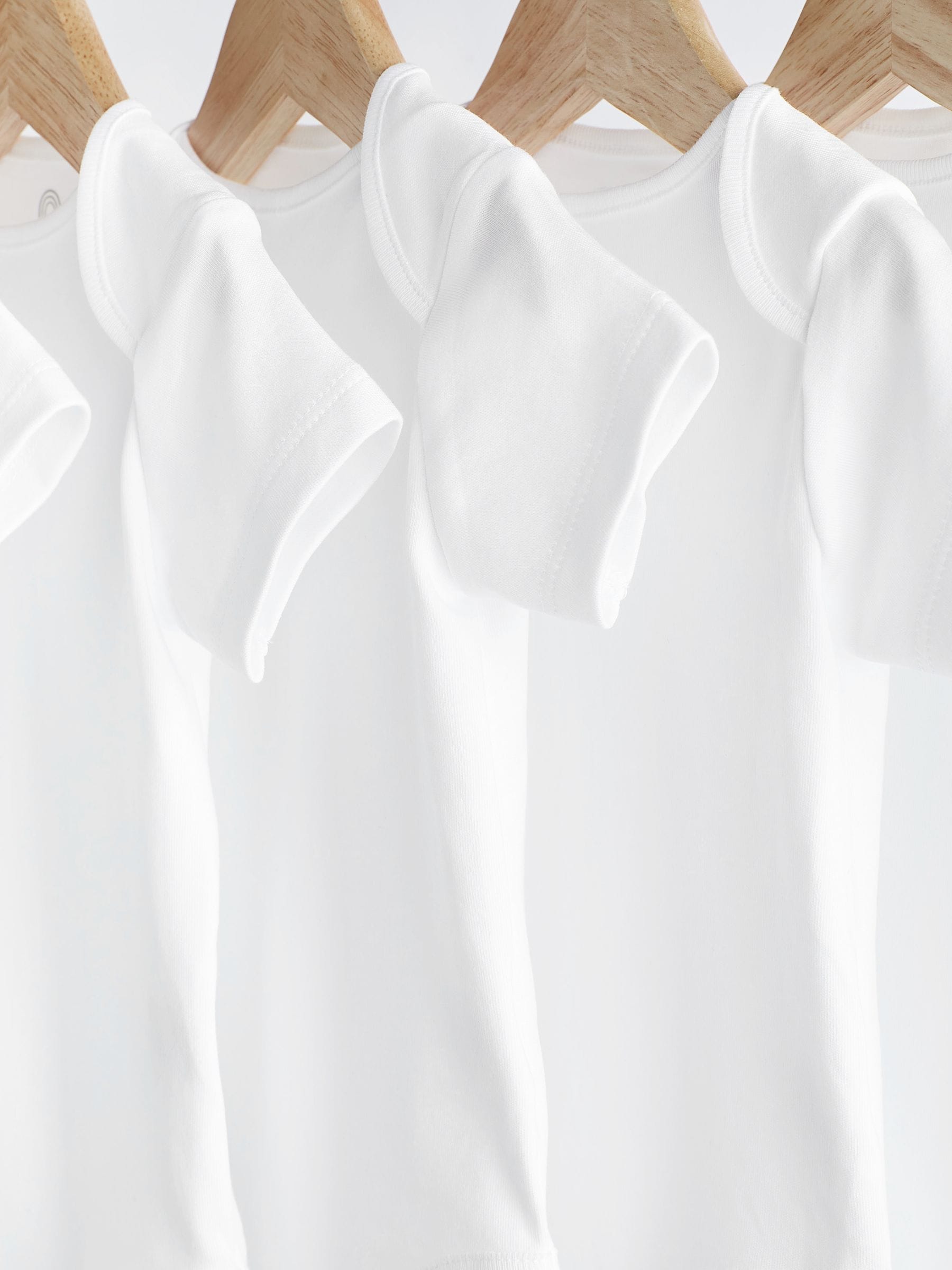 White Essential 5 Pack Short Sleeve Bodysuits image 4