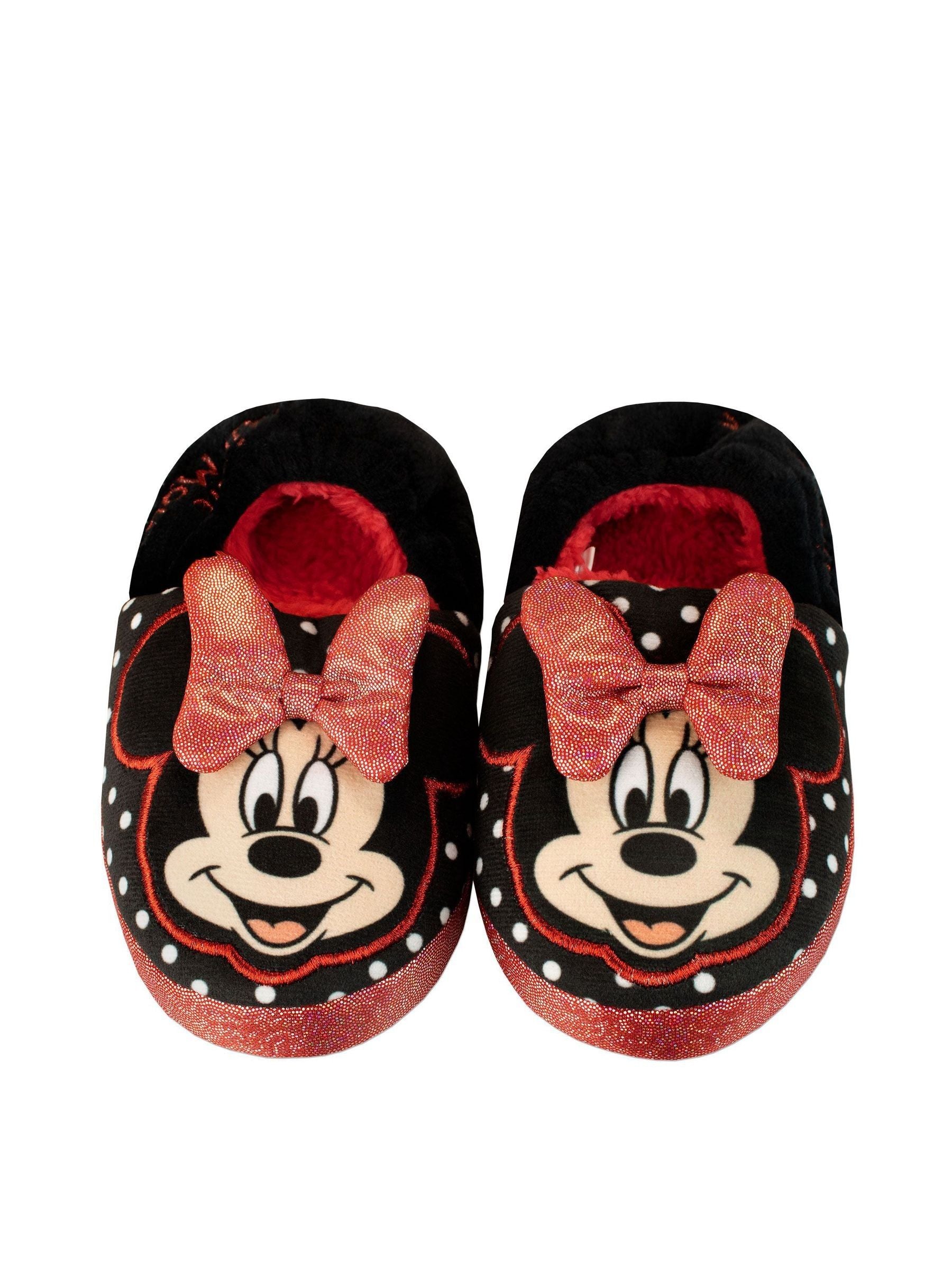 Character Black Minnie Mouse Kids Disney Slippers image 1