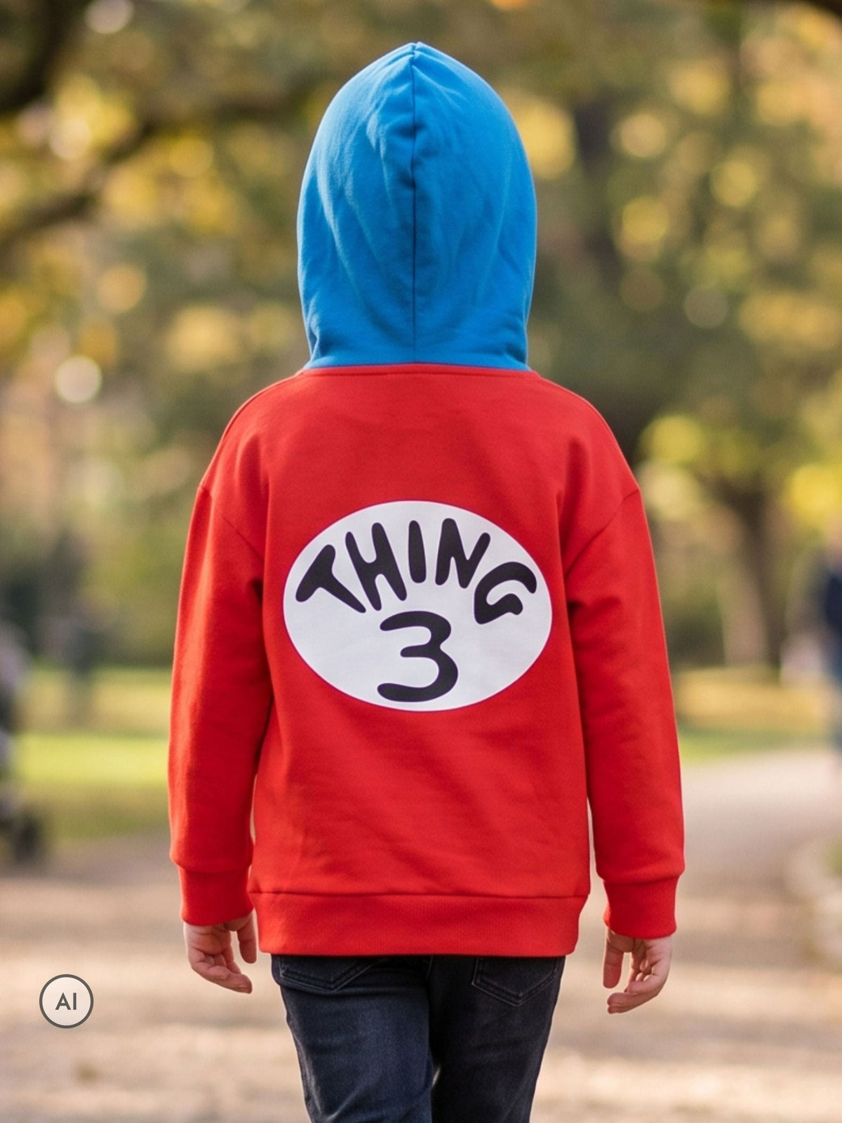 Character Red Cat In The Hat Hoodie Thing 3 - image 5