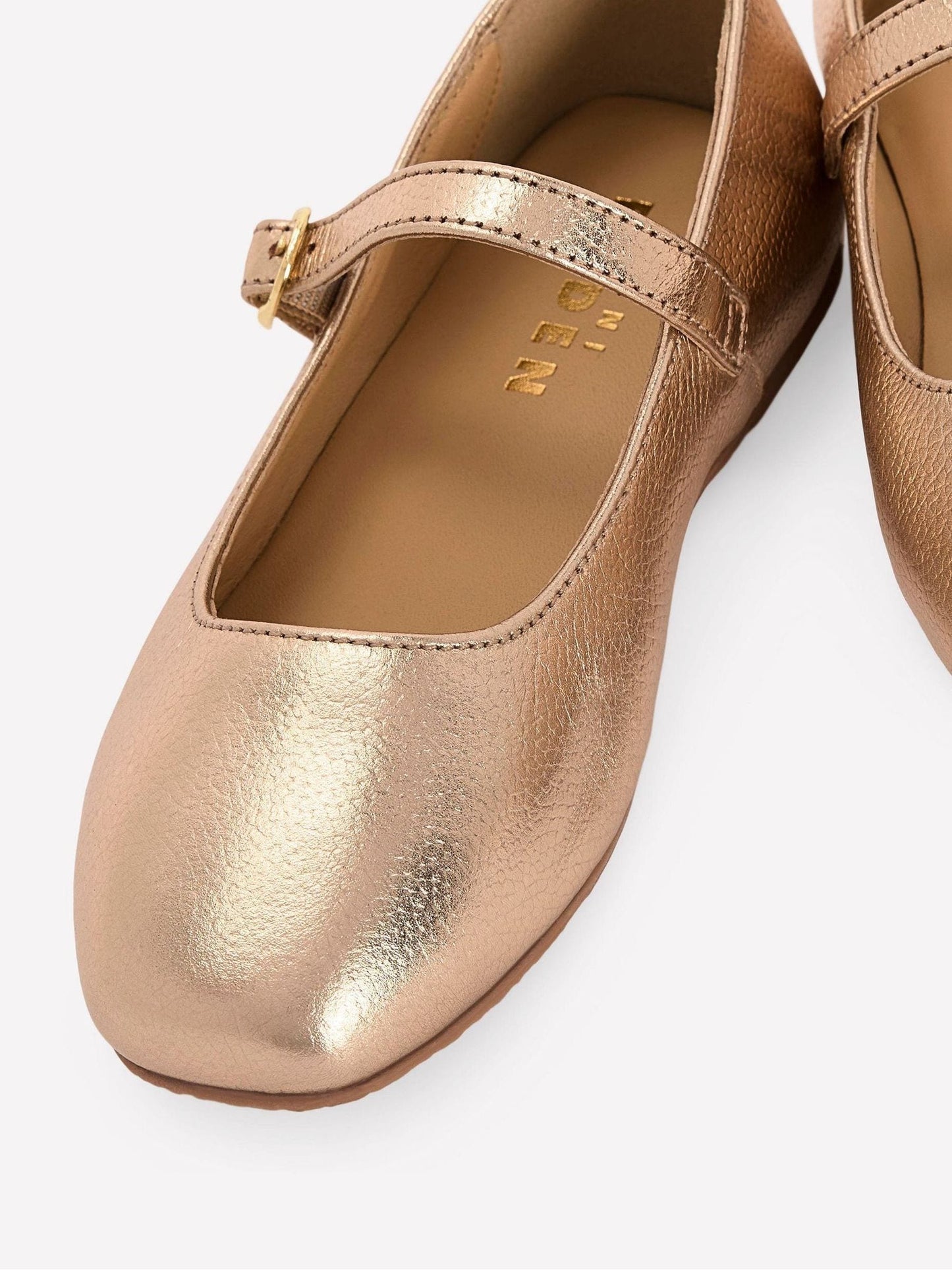 Boden Gold Square Toe Mary Janes Shoes image 3