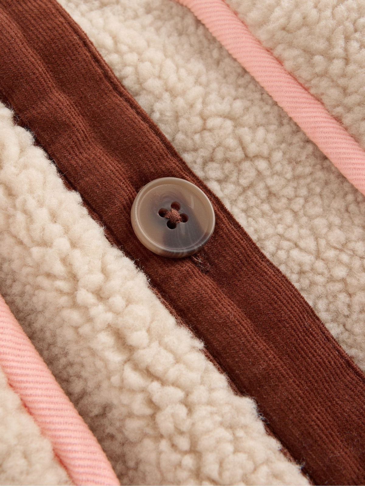 Dsiney Kidz - Boden Cream Embroidered Borg Jacket image 6