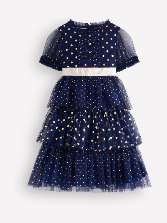 Disney Kidz - Boden Blue Metallic Tulle Party Dress image 1