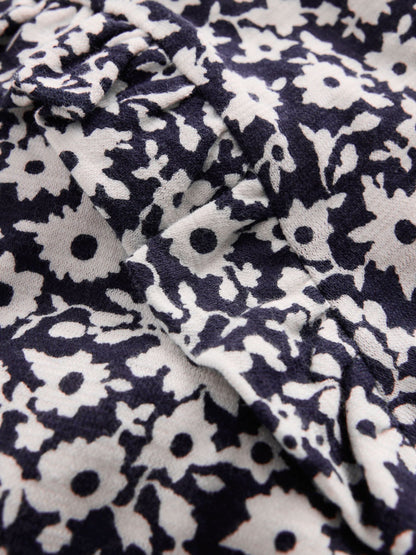 Dsiney Kidz - Boden Blue Frill Sleeve Slub Top image 2
