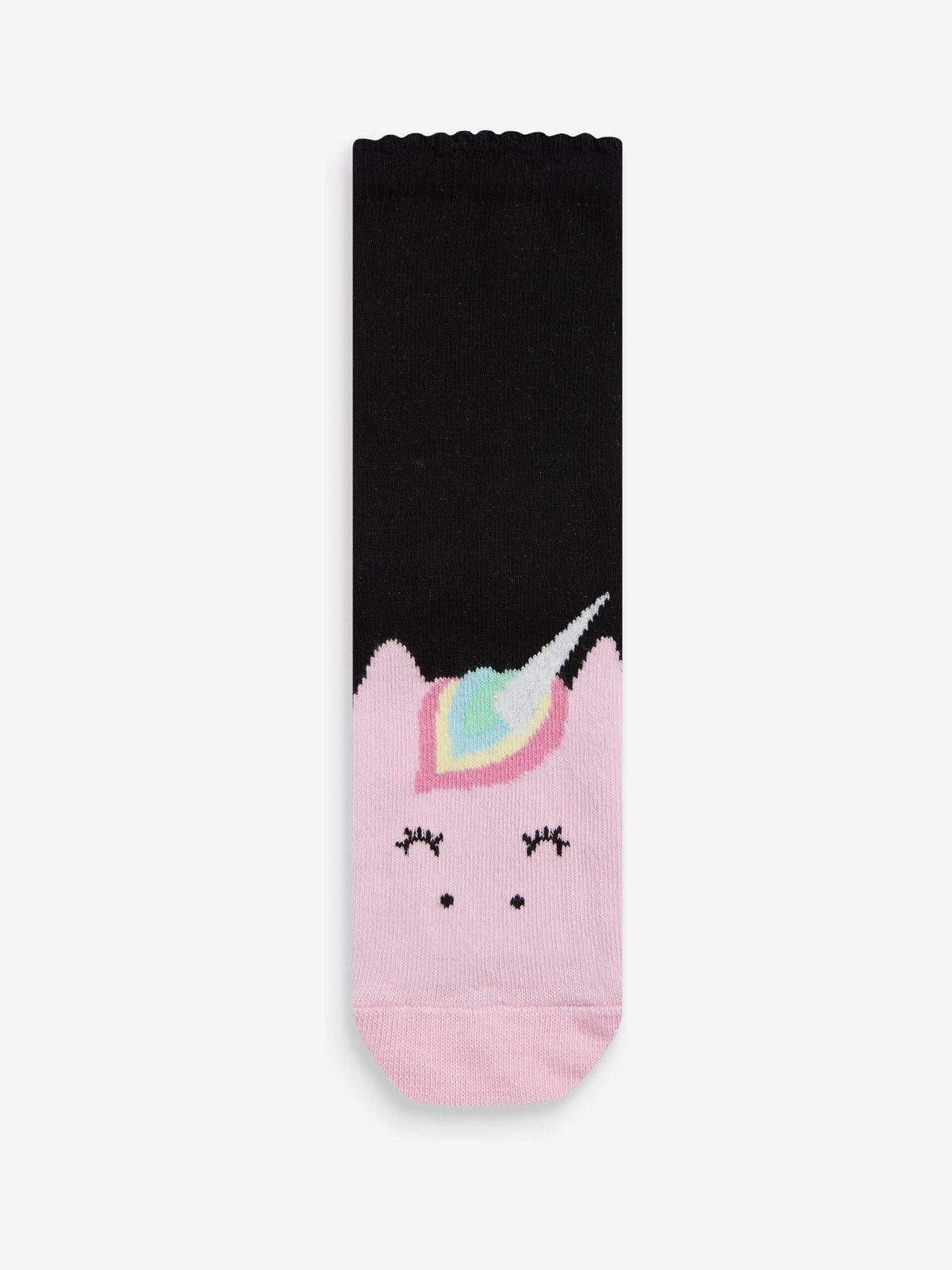 Black 5 Pack Cotton Rich Character Ankle School Socks image 4