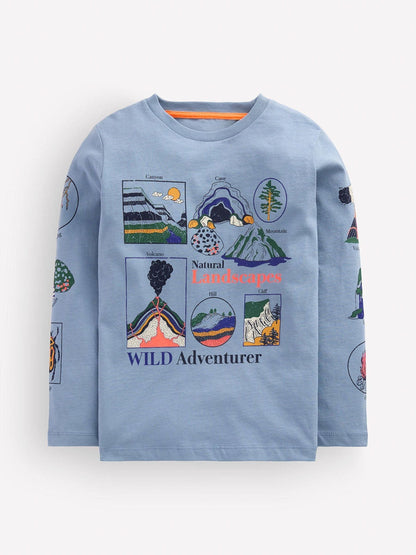 Dsiney Kidz - Boden Blue Long Sleeve Glow T-Shirt image 1