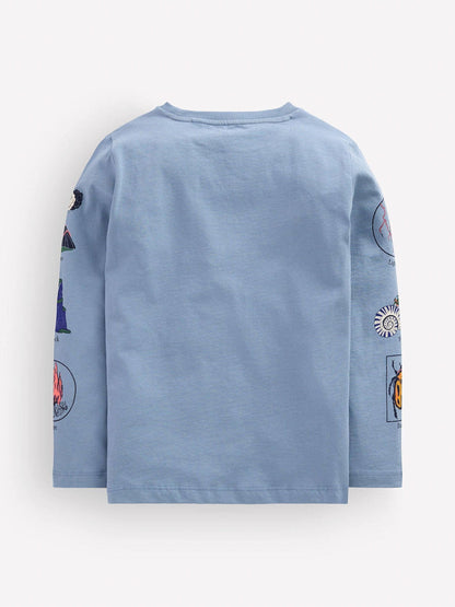 Dsiney Kidz - Boden Blue Long Sleeve Glow T-Shirt image 2
