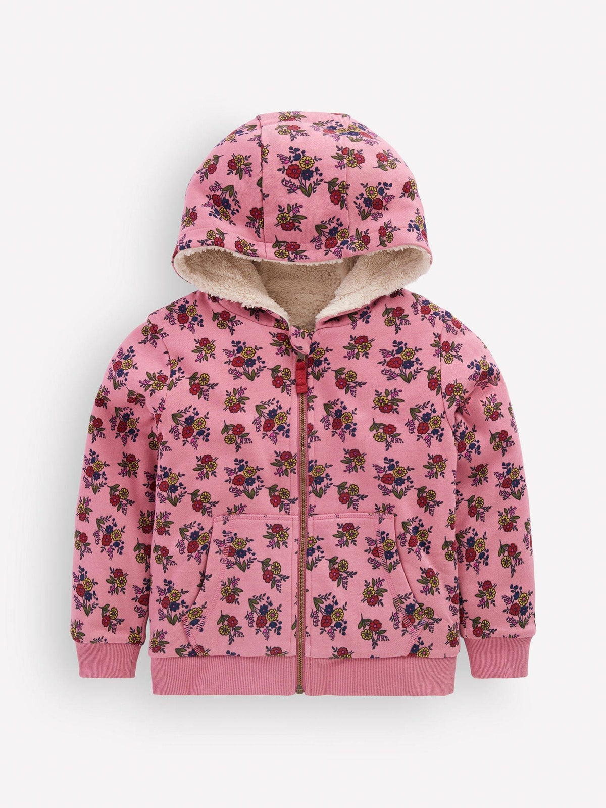 Dsiney Kidz - Boden Pink Floral Reversible Borg Hoodie image 1