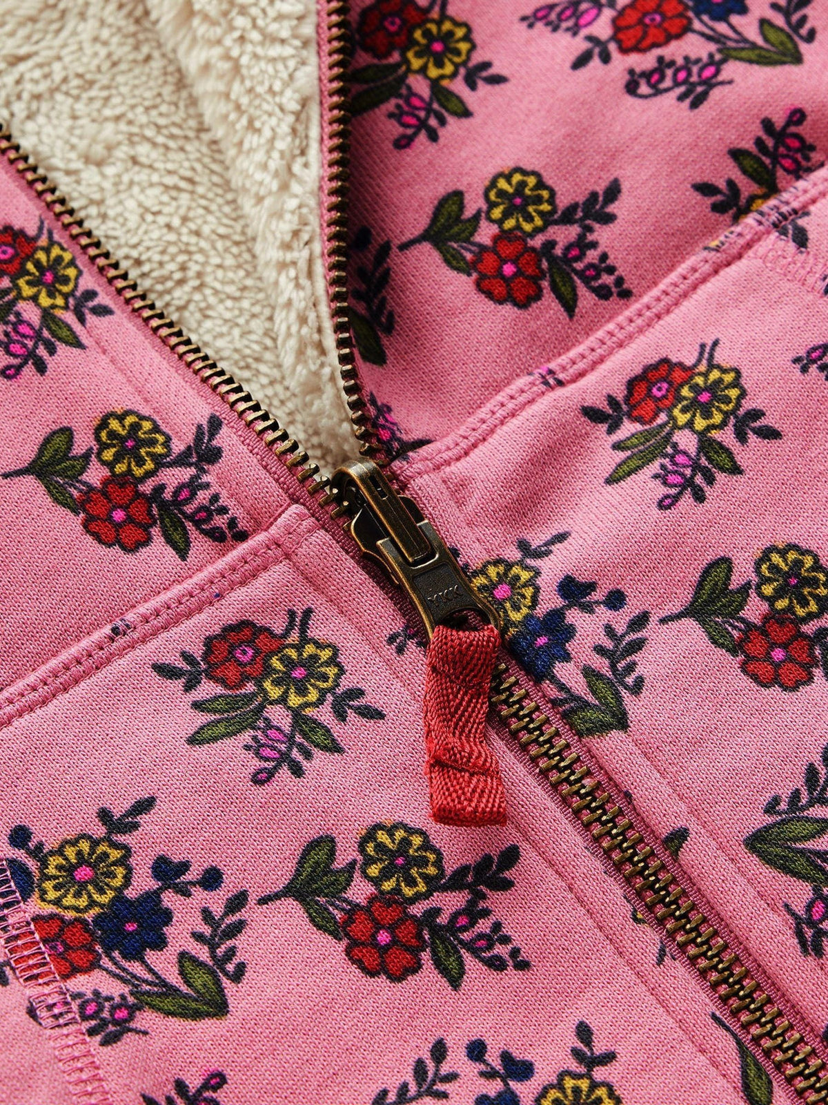 Dsiney Kidz - Boden Pink Floral Reversible Borg Hoodie image 3