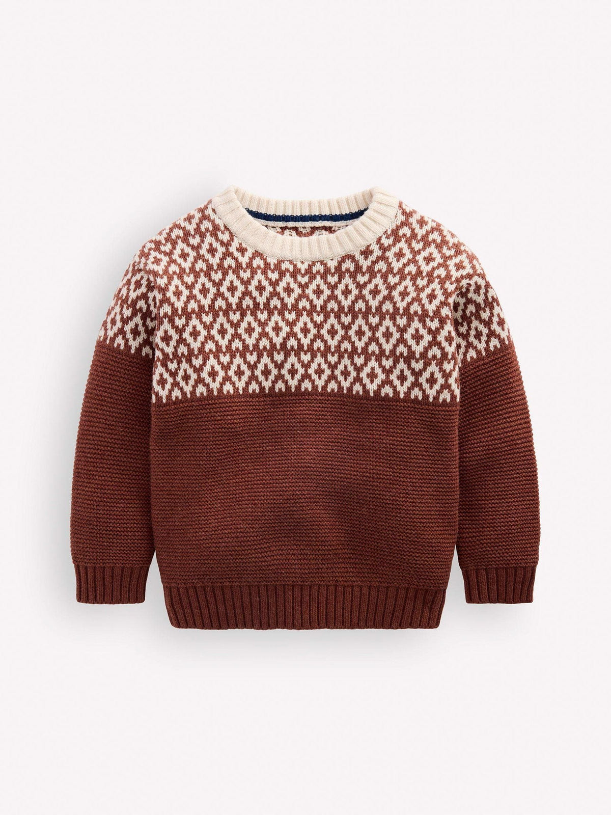 Dsiney Kidz - Boden Red Relaxed Fairisle Jumper image 1