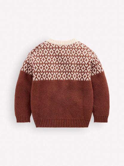 Dsiney Kidz - Boden Red Relaxed Fairisle Jumper image 2