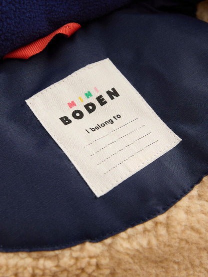 Dsiney Kidz - Boden Blue Borg Lined Puffer Coat image 4