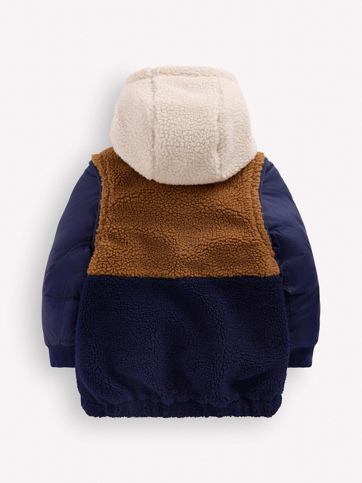 Dsiney Kidz - Boden Blue Panelled Borg Mix Jacket image 2