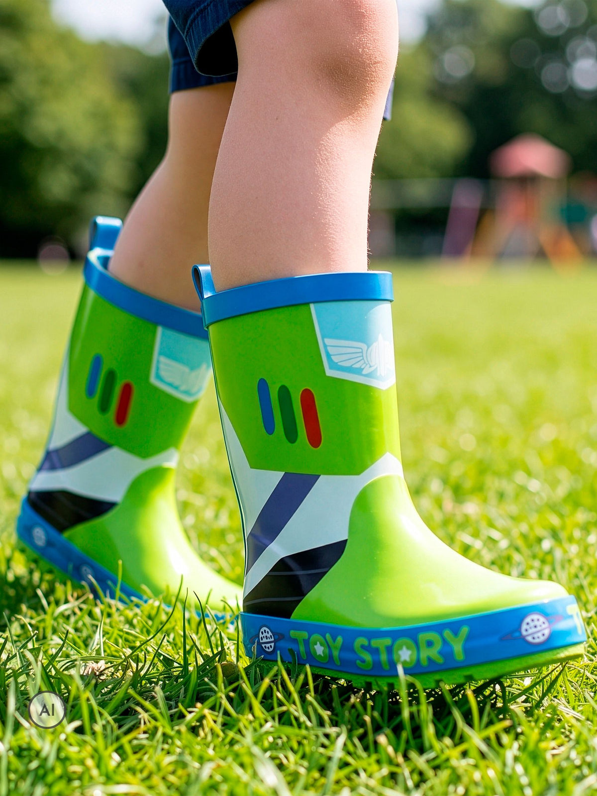 Character Green Disney Toy Story Buzz Lightyear Wellies - image 4