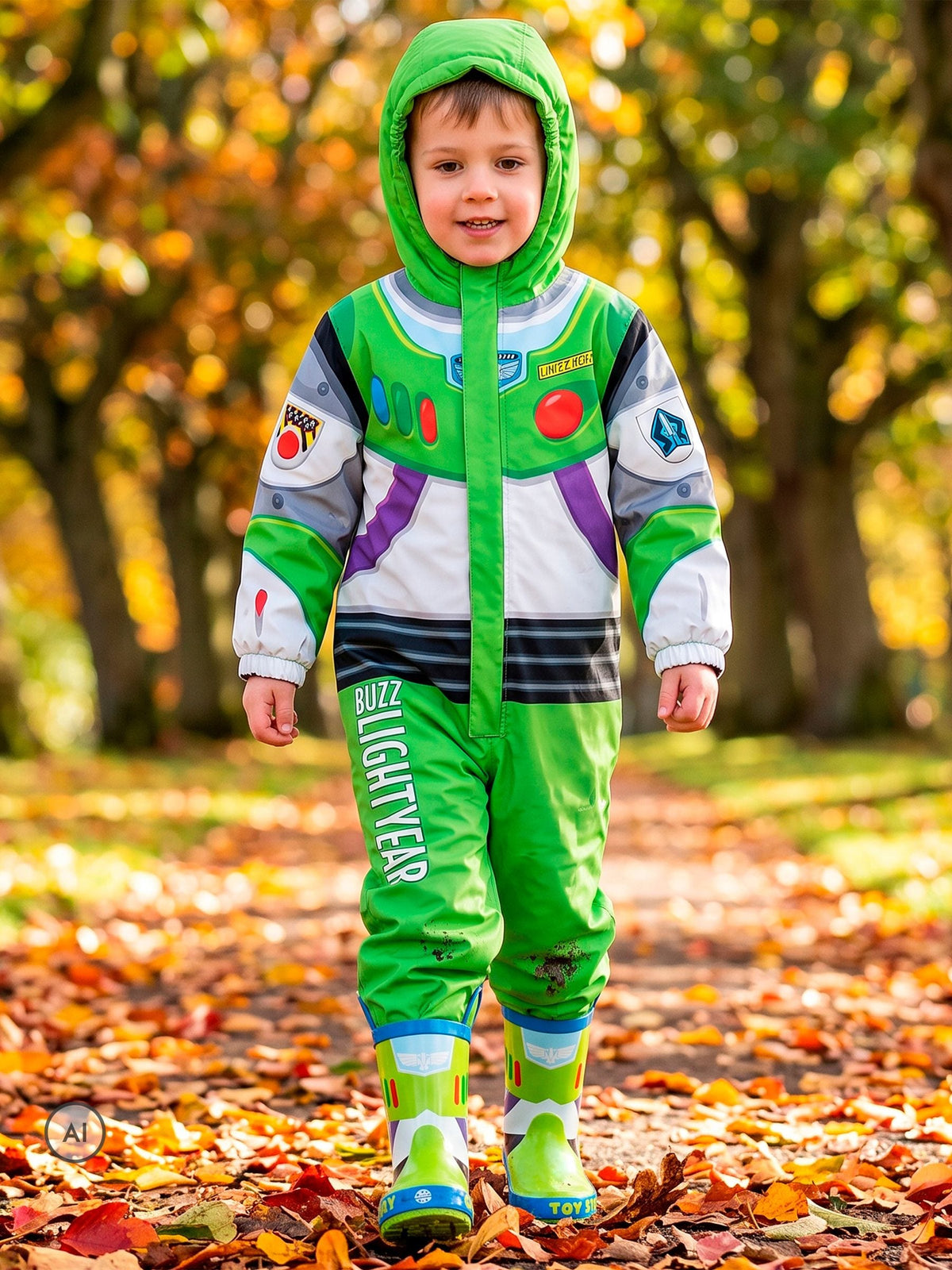 Character Green Disney Toy Story Buzz Lightyear Wellies - image 7