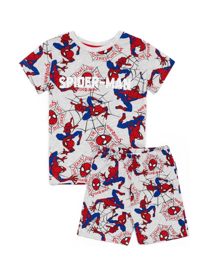 Dsiney Kidz - Vanilla Underground Grey Spiderman Vanilla Underground Boys Grey Licensing Short Pyjamas image 1