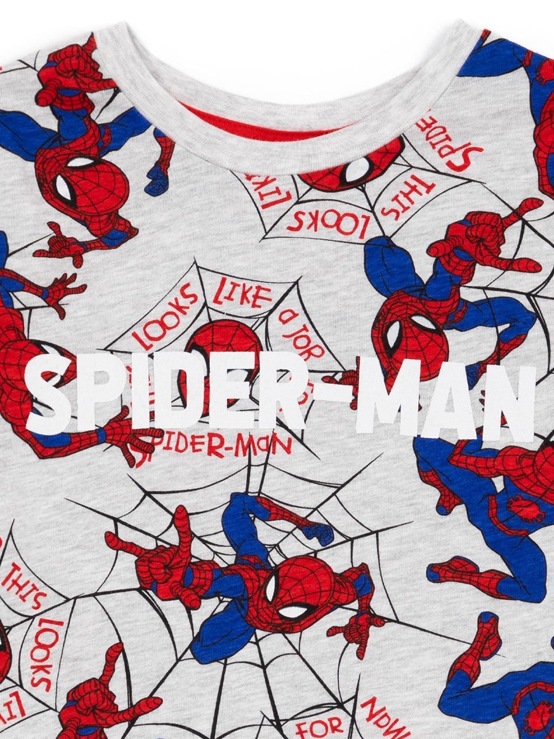 Dsiney Kidz - Vanilla Underground Grey Spiderman Vanilla Underground Boys Grey Licensing Short Pyjamas image 5