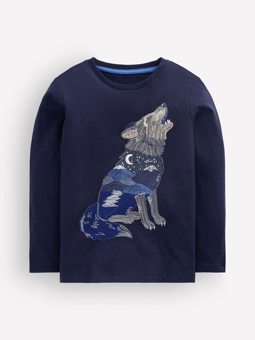 Dsiney Kidz - Boden Blue Wolf Superstitch T-Shirt image 1
