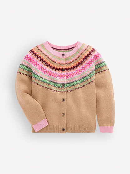 Dsiney Kidz - Boden Natural Edie Fair Isle Cardigan image 1
