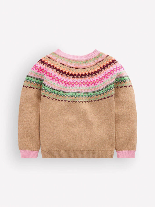 Dsiney Kidz - Boden Natural Edie Fair Isle Cardigan image 2