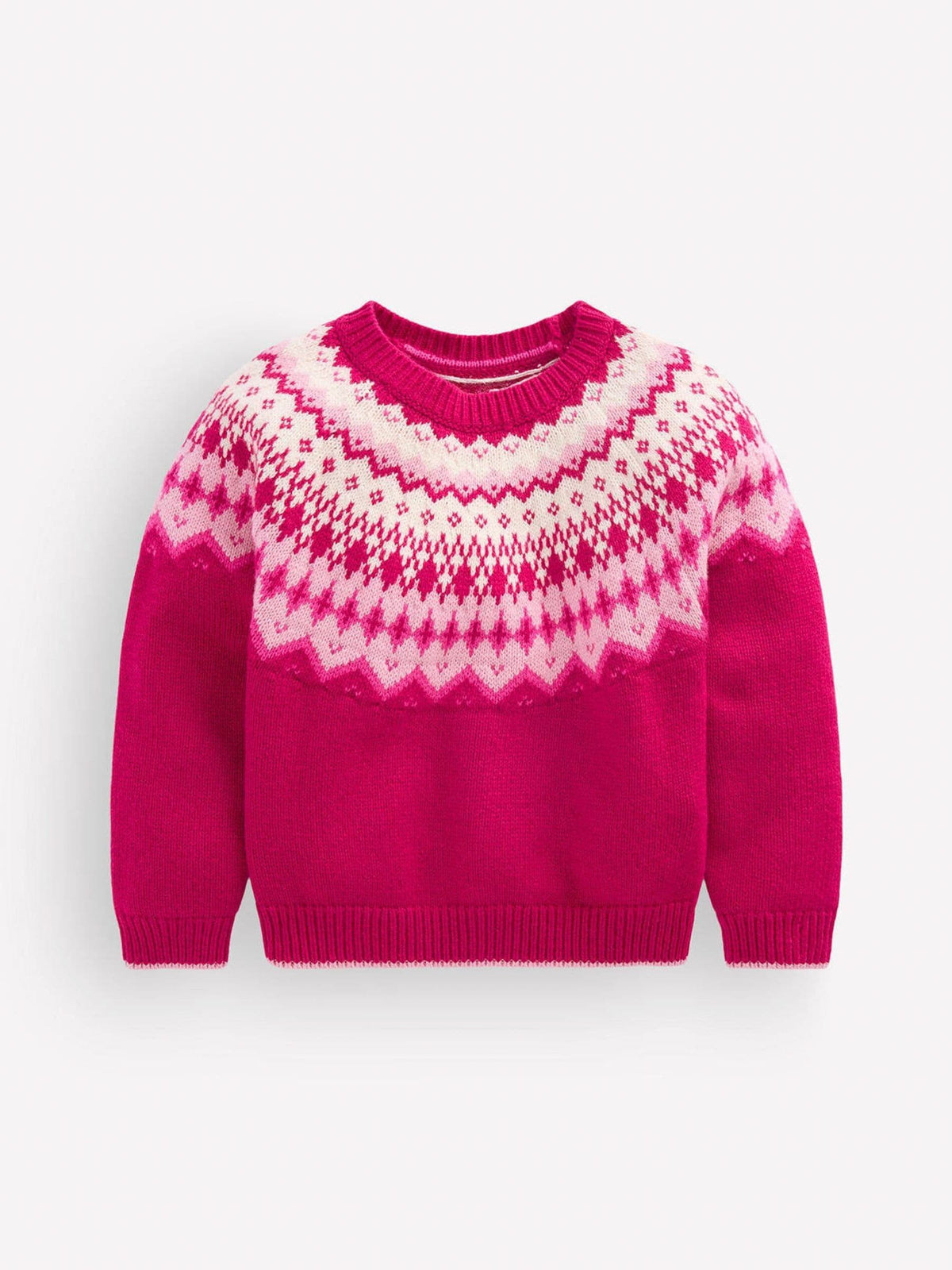 Dsiney Kidz - Boden Pink Eleanor Fair Isle Jumper image 2