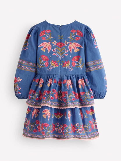 Boden Blue Printed Tiered Woven Dress - image 2