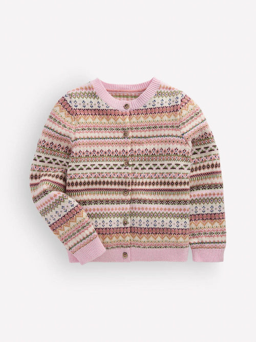 Dsiney Kidz - Boden Pink Edie Fair Isle Cardigan image 1