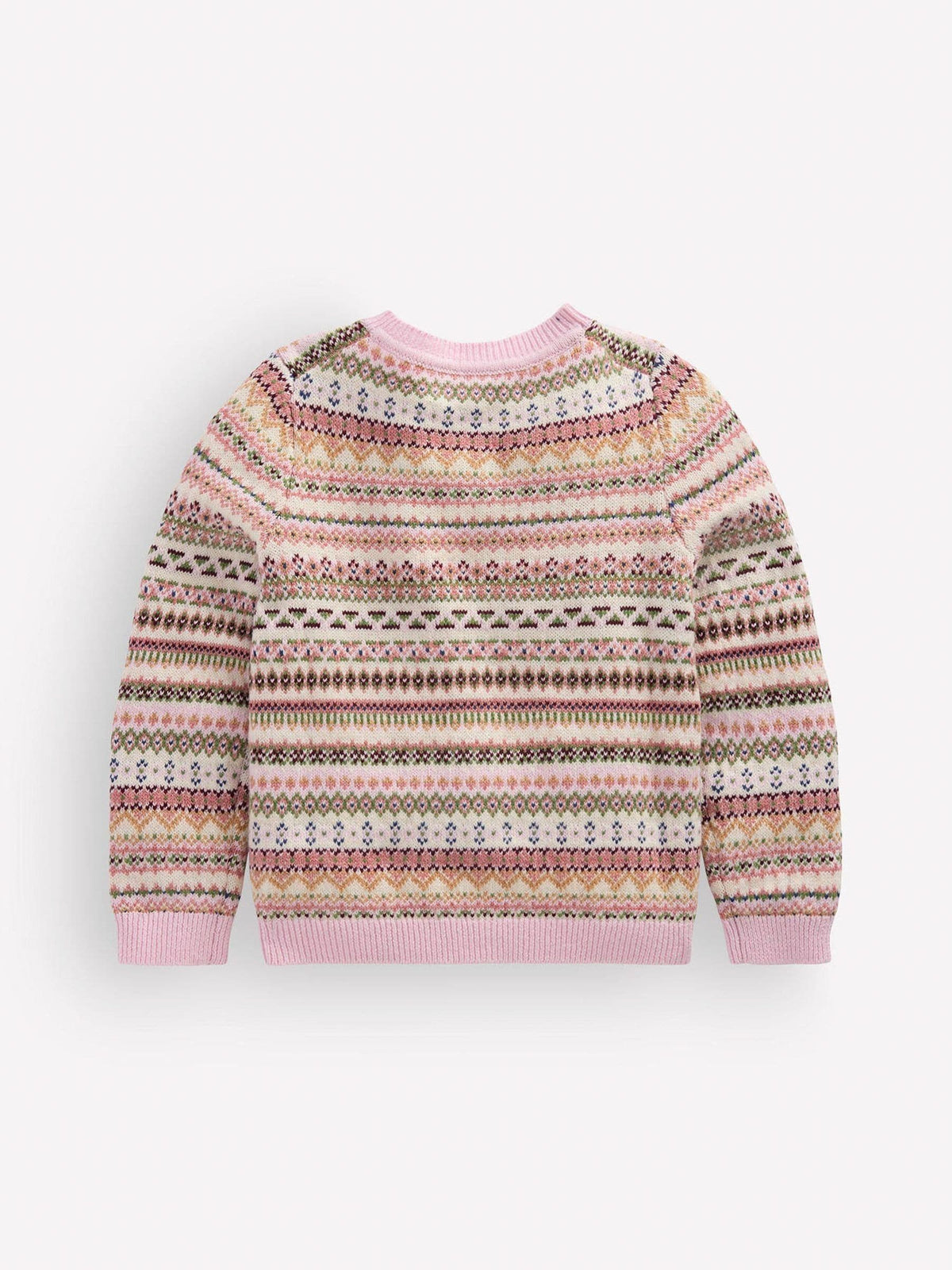 Dsiney Kidz - Boden Pink Edie Fair Isle Cardigan image 2