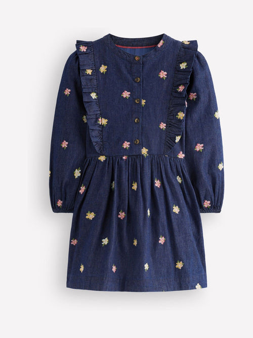 Dsiney Kidz - Boden Blue Winnie Frill Trim Shirt Dress image 1
