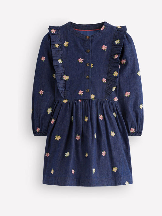 Disney Kidz - Boden Blue Winnie Frill Trim Shirt Dress image 1