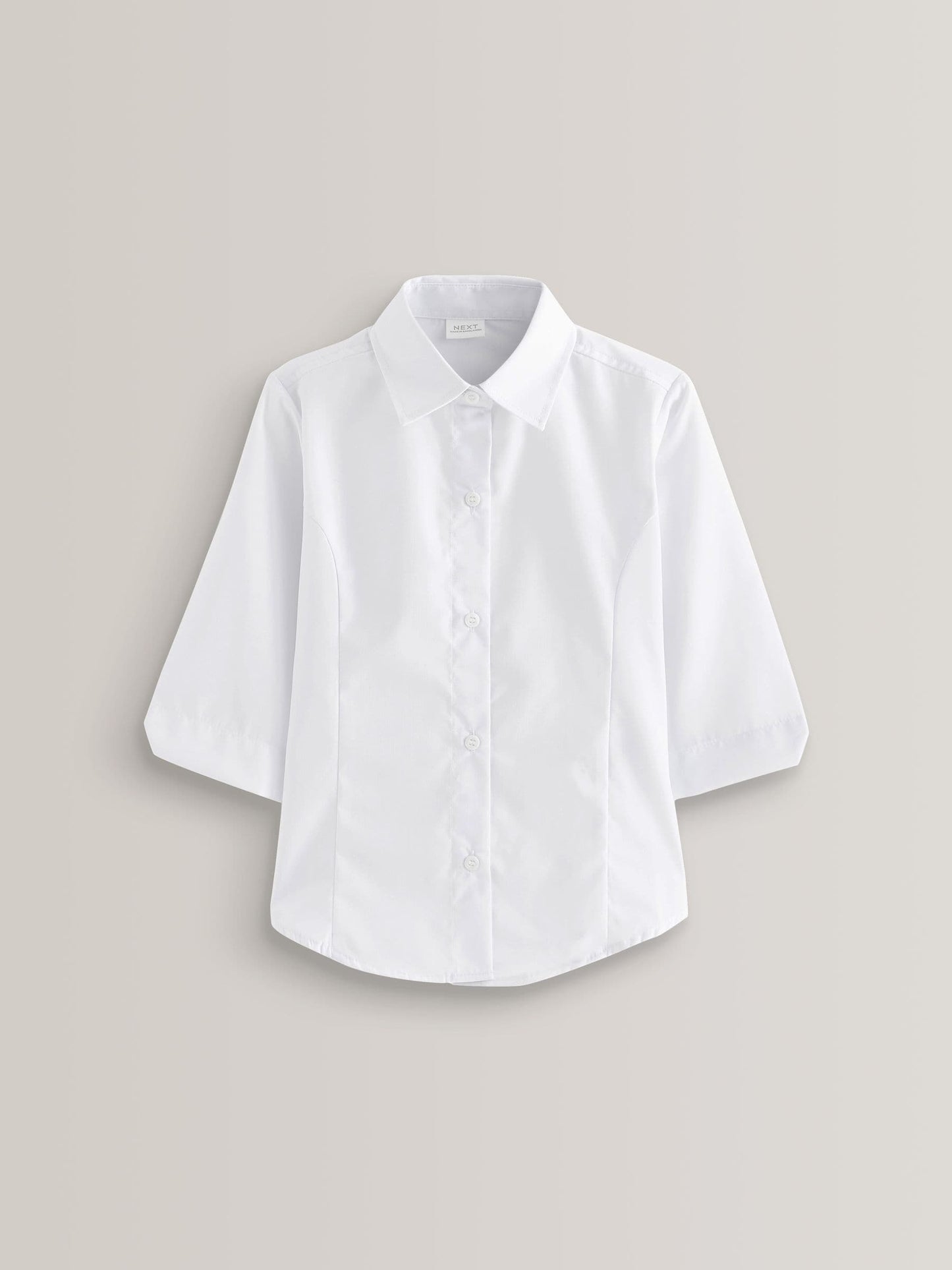Dsiney Kidz - White Regular Fit Girls 2 Pack Three Quarter Sleeve School Blouses (3-17yrs) image 2