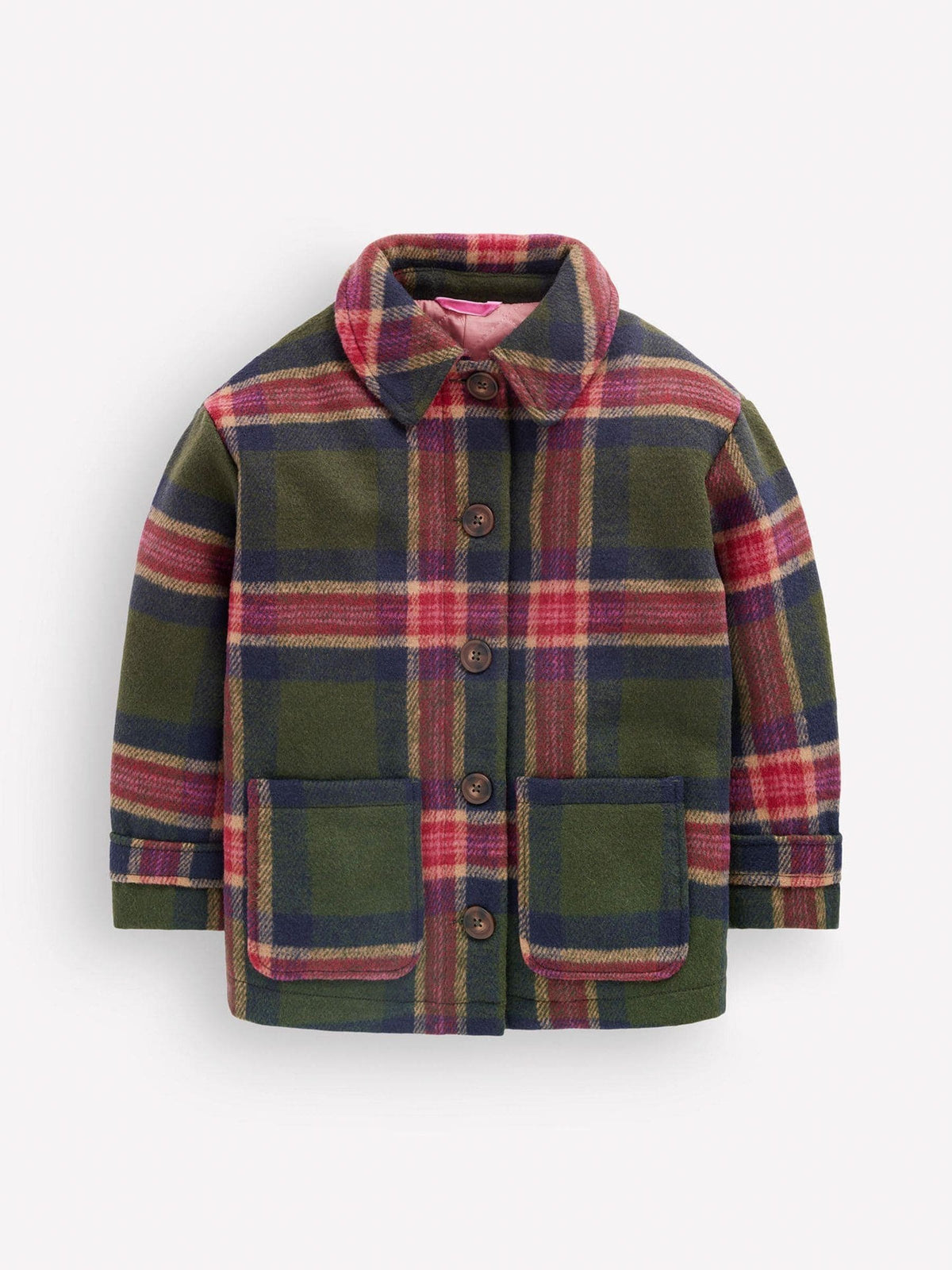 Dsiney Kidz - Boden Green Wool Check Coat image 4