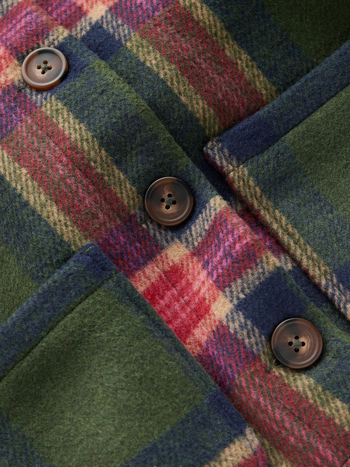Dsiney Kidz - Boden Green Wool Check Coat image 6