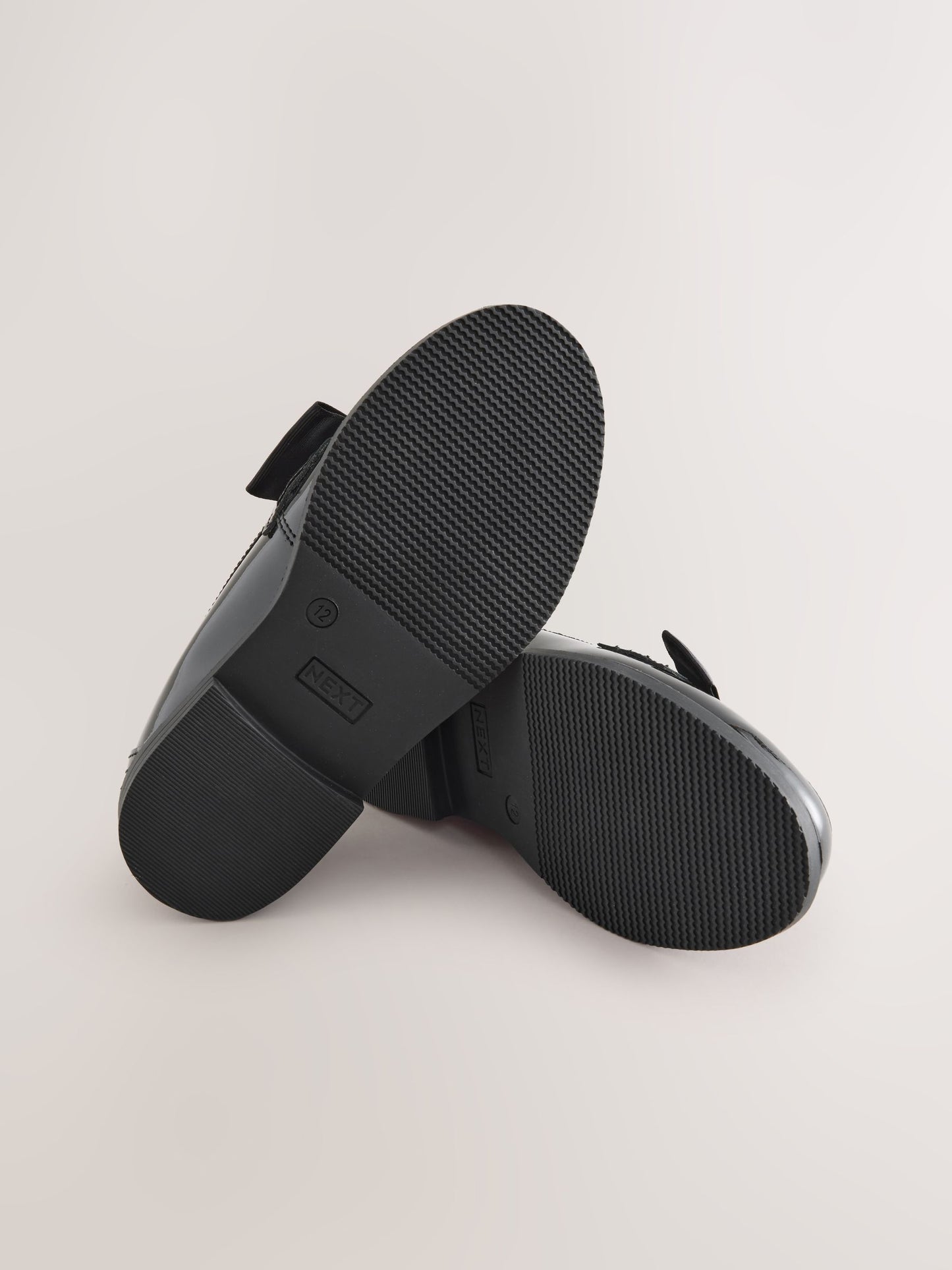 Black Patent Standard Fit (F) Leather Bow Loafer School Shoes image 3