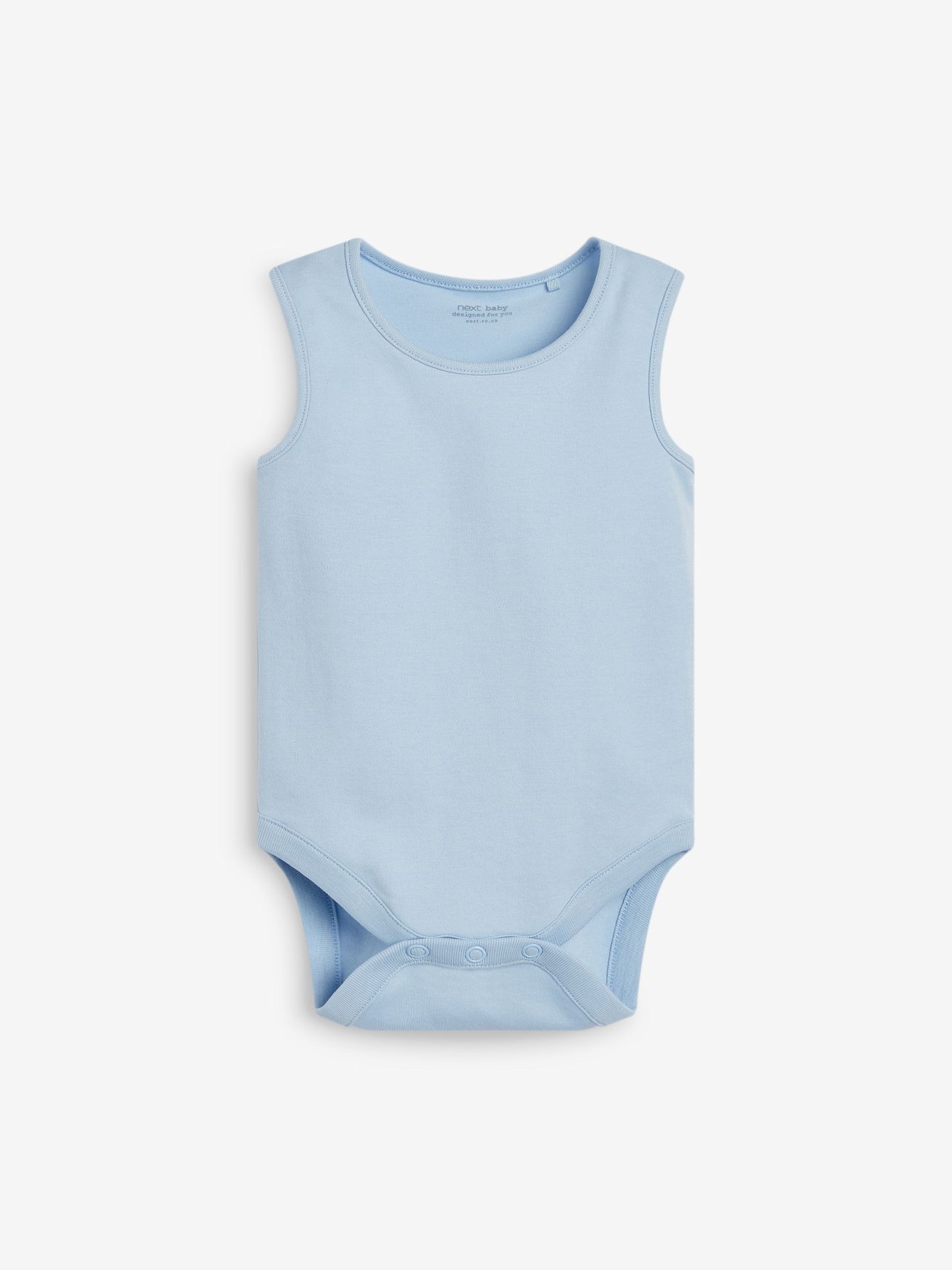 Blue 7 Pack Baby Vest Bodysuits image 2