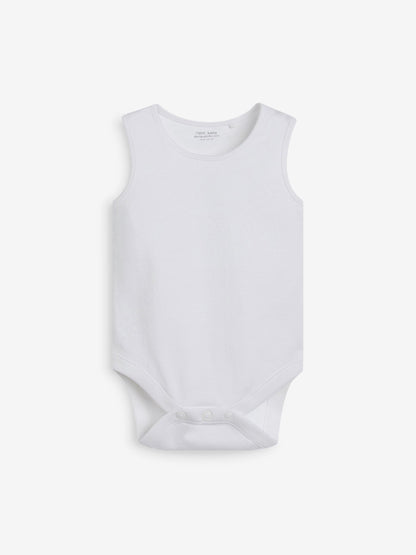 Blue 7 Pack Baby Vest Bodysuits image 5