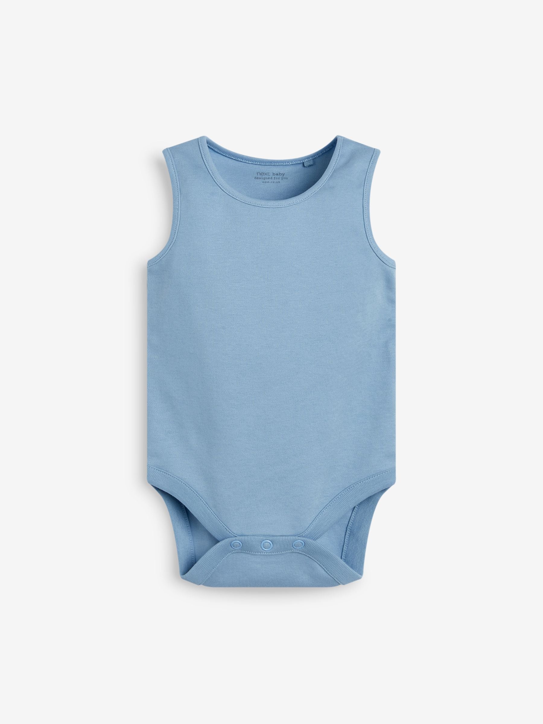 Blue 7 Pack Baby Vest Bodysuits image 6