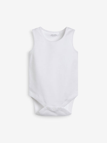 Blue 7 Pack Baby Vest Bodysuits image 7