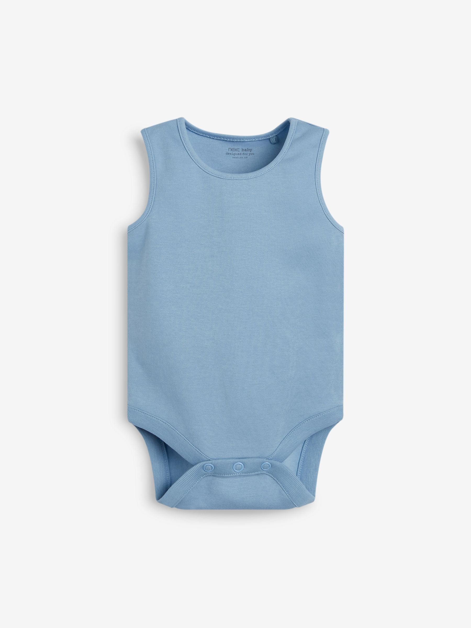 Blue 7 Pack Baby Vest Bodysuits image 8
