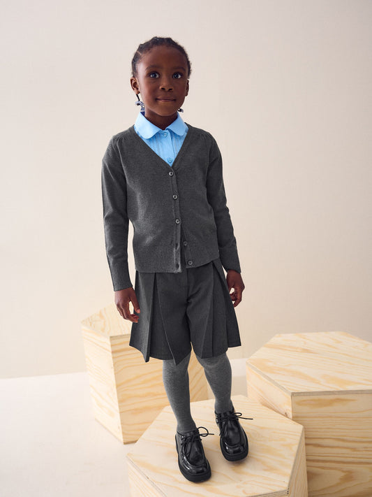 Dsiney Kidz - Grey Cotton Rich School V-Neck Cardigan (3-16yrs) image 2
