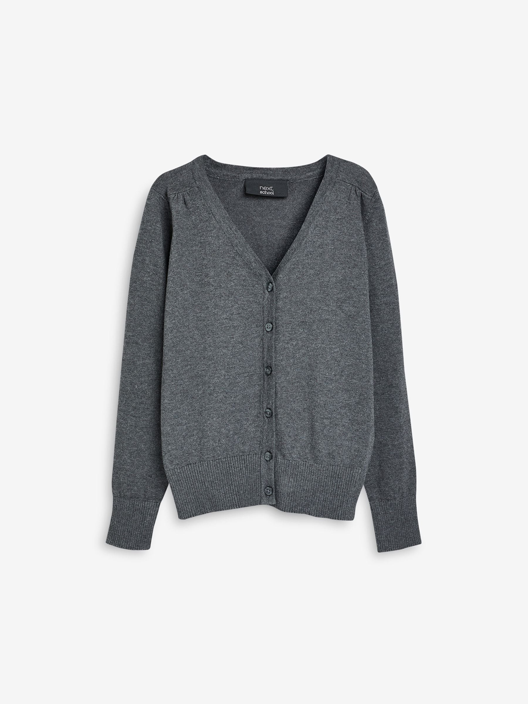 Dsiney Kidz - Grey Cotton Rich School V-Neck Cardigan (3-16yrs) image 5