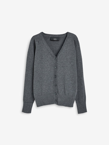 Dsiney Kidz - Grey Cotton Rich School V-Neck Cardigan (3-16yrs) image 5