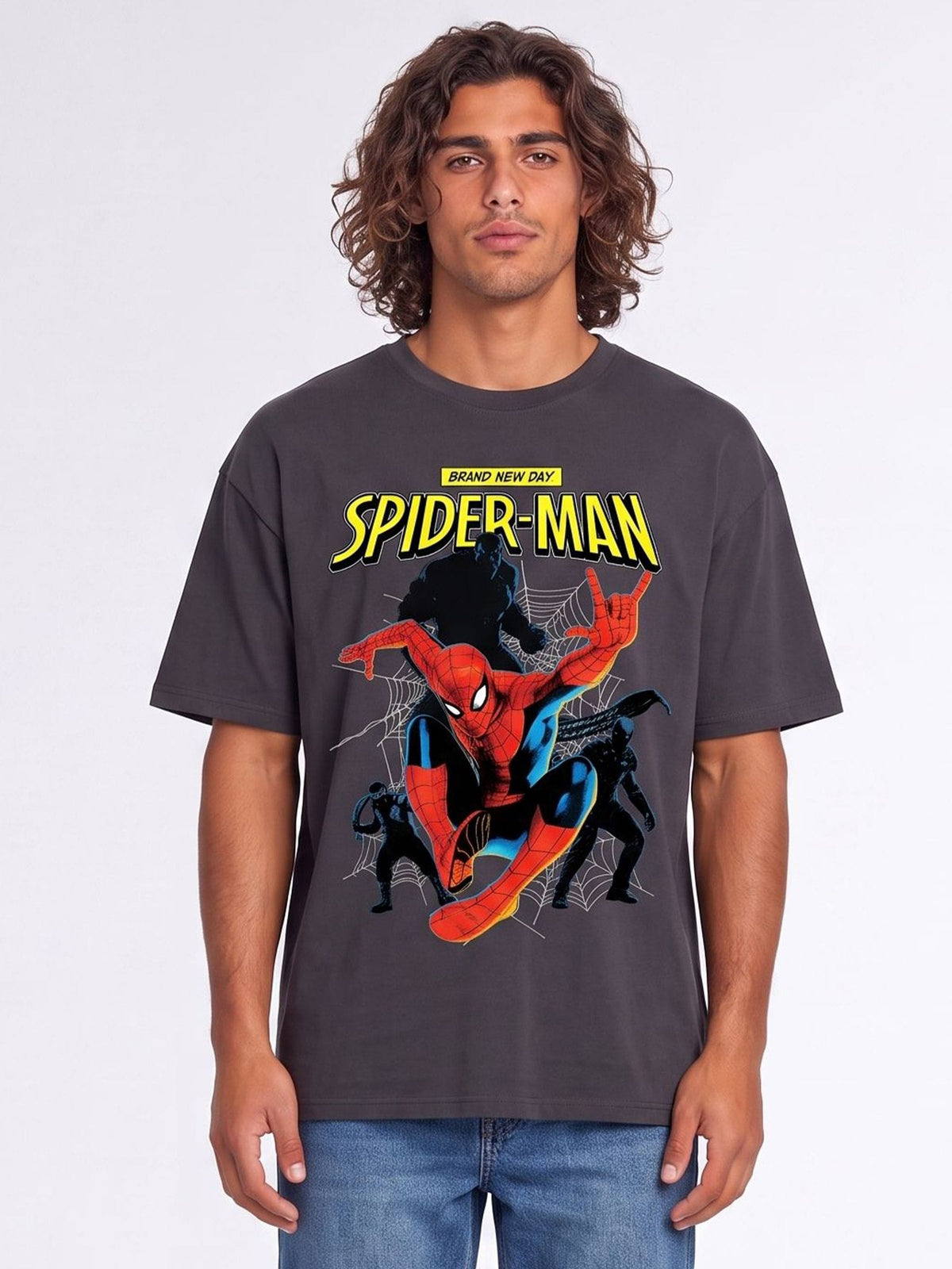 Brands In Grey Marvel Spider Man Brand New Day Jump T-Shirt - image 1