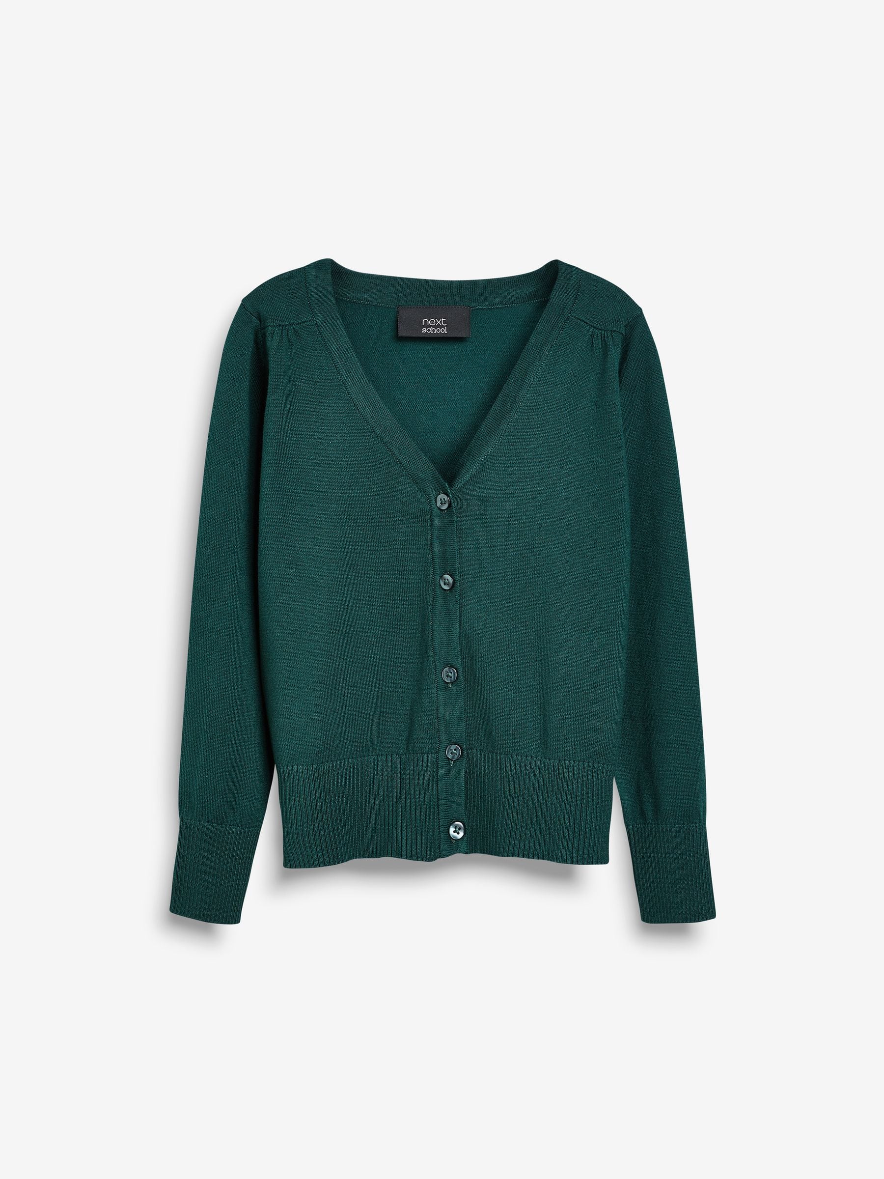 Dsiney Kidz - Green Cotton Rich School V-Neck Cardigan (3-16yrs) image 5