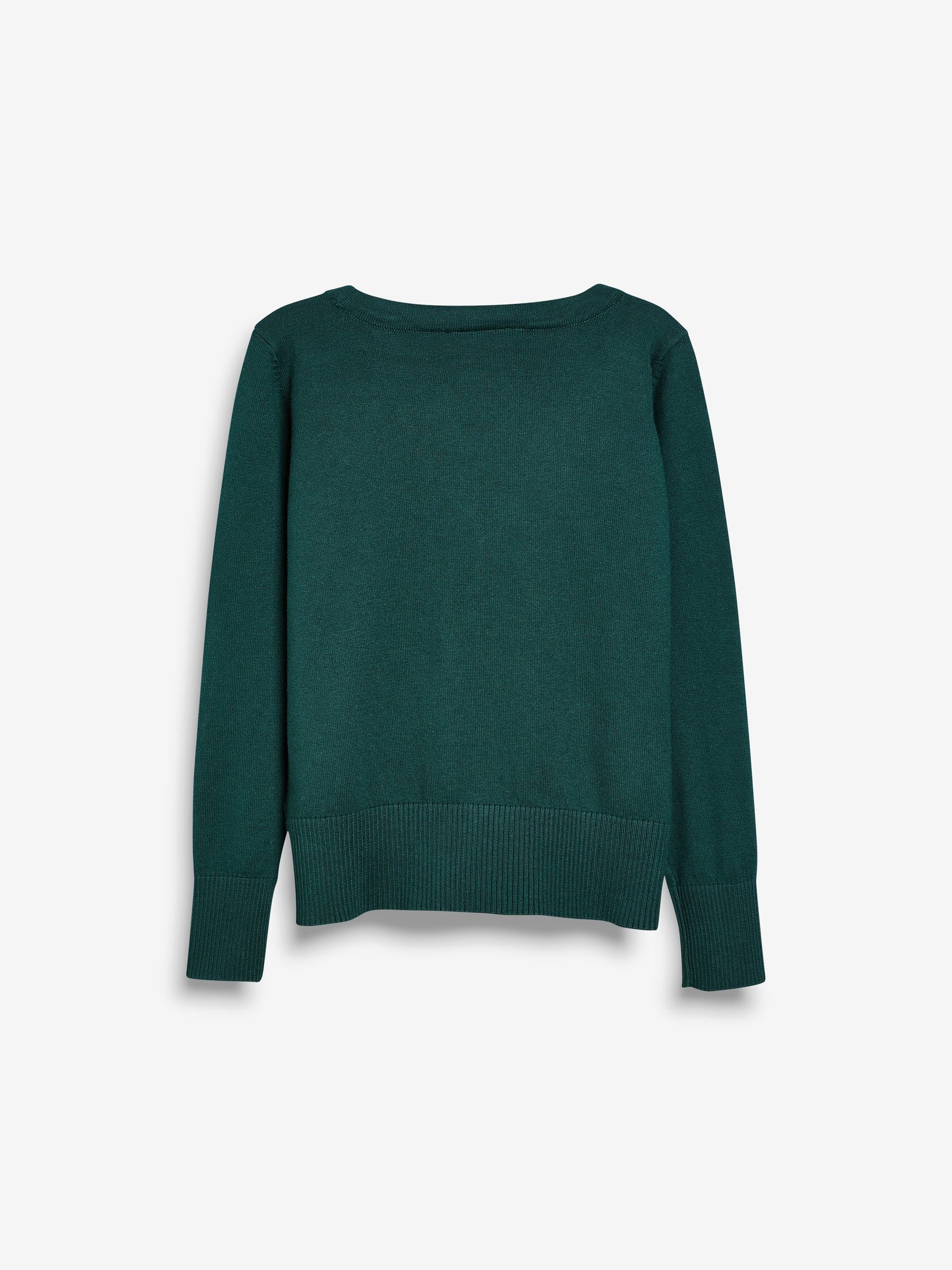 Dsiney Kidz - Green Cotton Rich School V-Neck Cardigan (3-16yrs) image 6